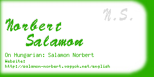 norbert salamon business card